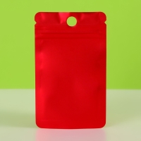 Пакет Зип-лок с окном, с еврослотом, красный, 6 х 10 см набор 20шт  10460415