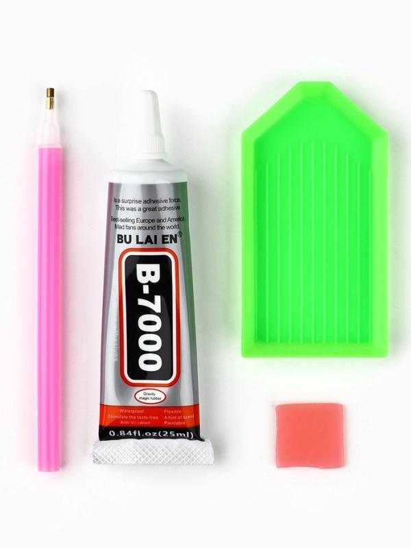 Алмазная мозаика на фигурке с полным заполнением &laquo;Жемчужный мишка стразами&raquo;, белый