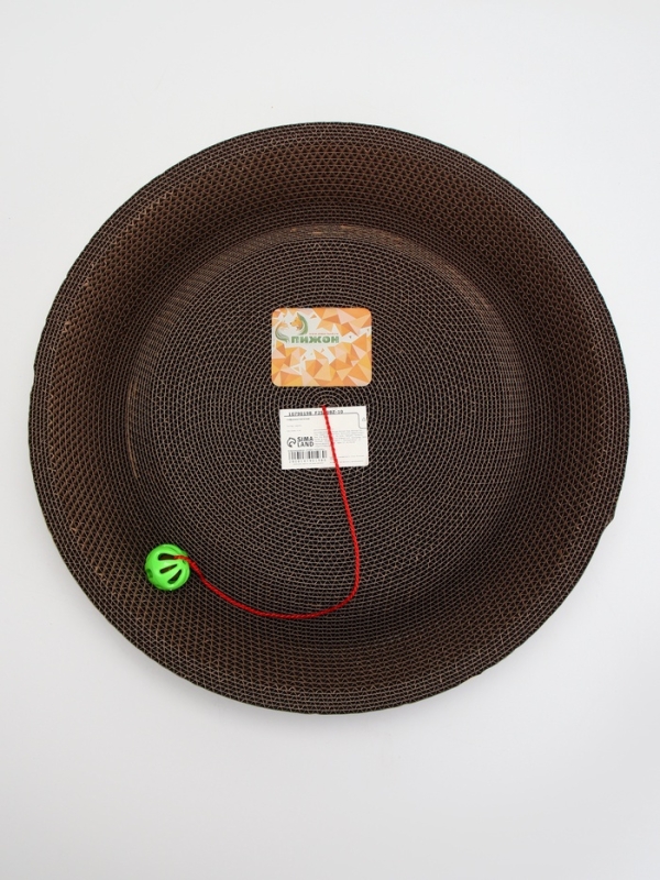 Когтеточка-лежанка Когтеточка-лежанка "Пижон" из гофрокартона с кошачьей мятой "Пчелка", 45 х 9 см