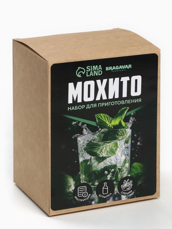 Набор для приготовления настойки «Мохито», набор специй, штоф Набор для приготовления настойки «Мохито», набор специй, штоф