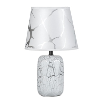 Настольная лампа "Анде" Е14 40Вт бело-серебристый 20х20х33 см RISALUX