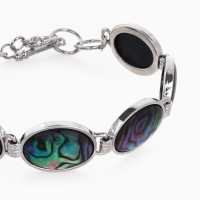 Браслет &laquo;Галиотис&raquo; овал, цвет белый, в серебре