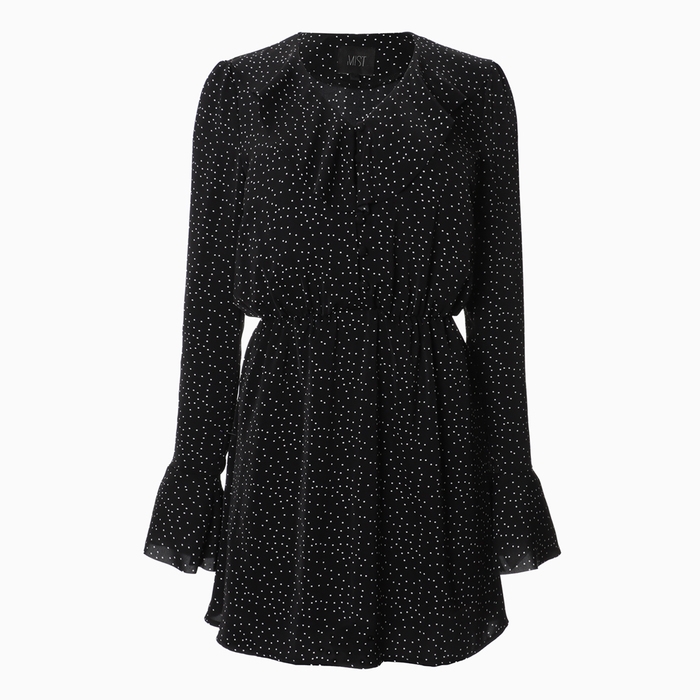 Платье женское MIST с воланами, р. 46, черный Платье женское MIST с воланами, р. 46, черный