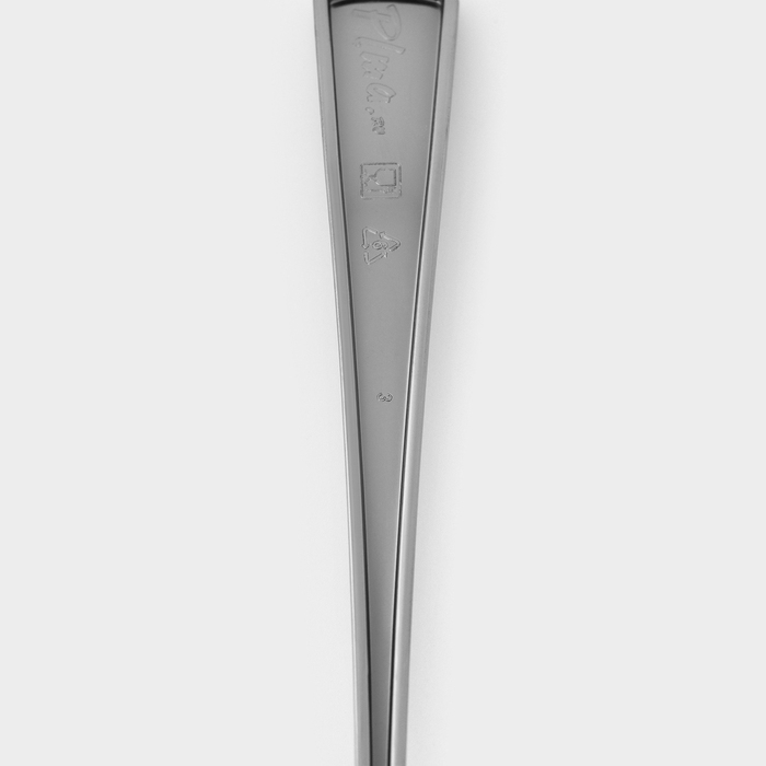 Вилка пластиковая одноразовая, 19 см, цвет металлик, 6 шт/уп