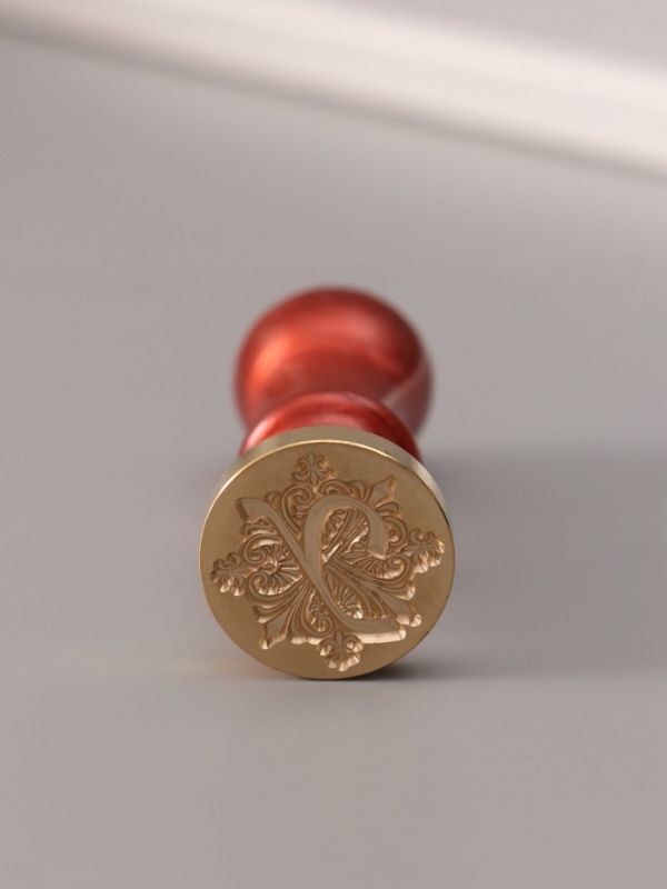 Печать для сургуча с пластиковой ручкой "Буква Y на вензеле" 2,5х2,5х6,3 см