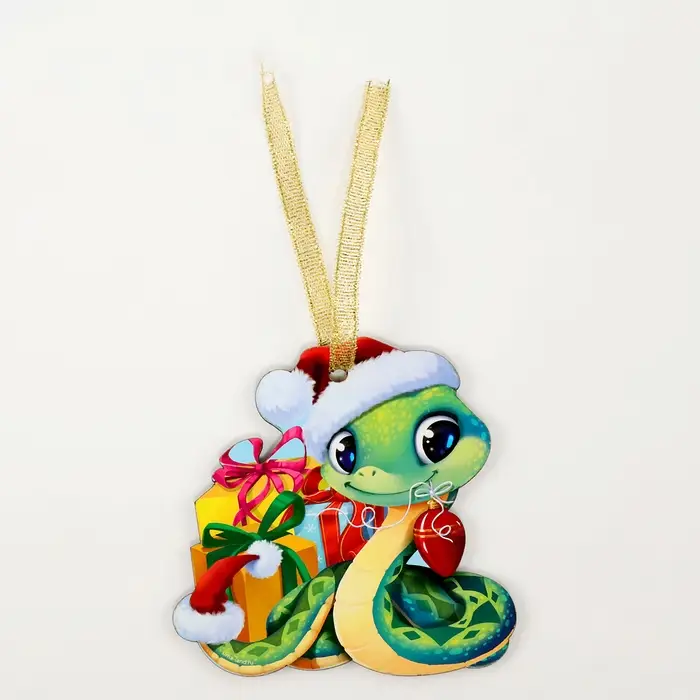 Подвеска на ёлку деревянная &laquo;Новый год! Змея&raquo;, символ 2025