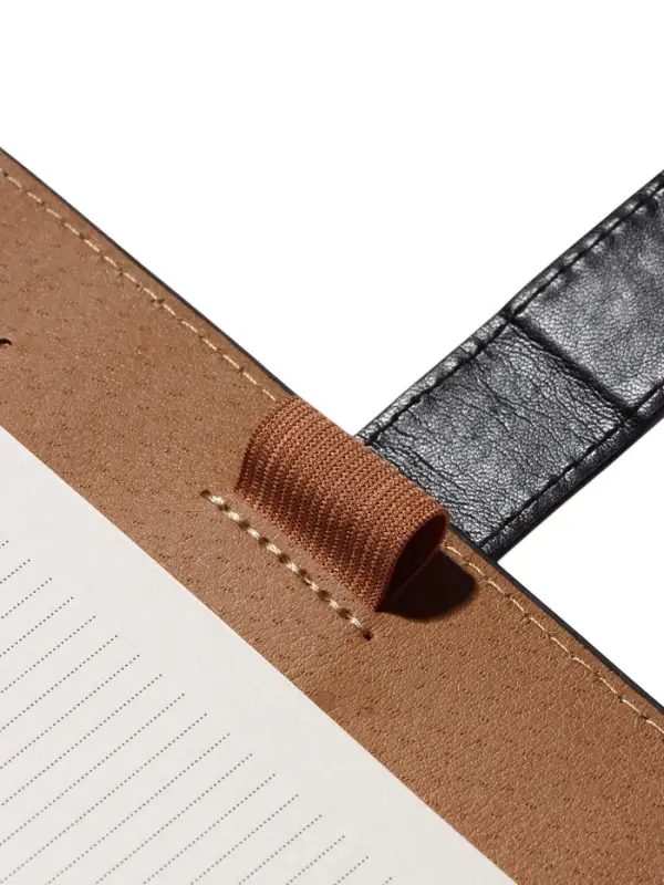 Органайзер на кольцах, C6, с хлястиком, 80л, линия, к/зам, Черный