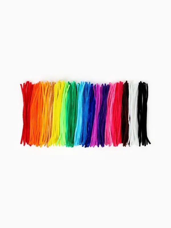 Синельная проволока, набор 200 шт, размер 1 шт 30х0,8 см, 20 цветов