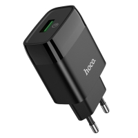 Сетевое зарядное устройство Hoco C72Q, 18 Вт, USB QC3.0 - 3 А, черный Сетевое зарядное устройство Hoco C72Q, 18 Вт, USB QC3.0 - 3 А, черный