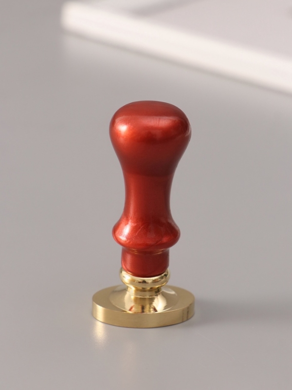 Печать для сургуча с пластиковой ручкой Печать для сургуча с пластиковой ручкой "Рамка овальная веточка" 6,3х3х2 см