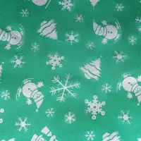 Плёнка упаковочная фольгированная "Снеговик", 70 &times; 50 см, зеленый
