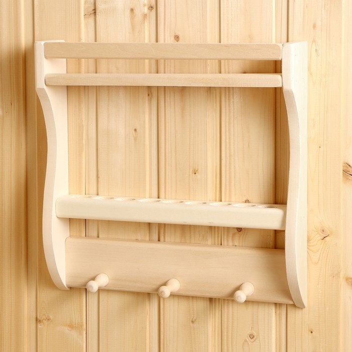 Полка-вешалка для масла с 3 крючками (9 отверстий) Полка-вешалка для масла с 3 крючками (9 отверстий)