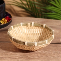 Чаша плетеная в 2 слоя, 15 см, бамбук