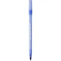 Ручка шариковая, автоматическая, BIC Round Stic Clic, узел 1.0 мм, чернила синие, среднее письмо, синий корпус
