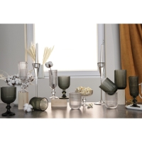 Стакан стеклянный Magistro &laquo;Грани&raquo;, 400 мл, 8&times;13 см, цвет графит