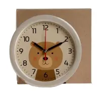 Будильник "Медвежонок", плавный ход, d=15см, бежевый