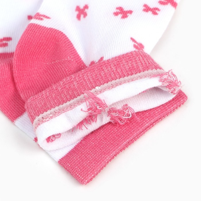 Носки женские, цвет белый/котик, размер 35-37