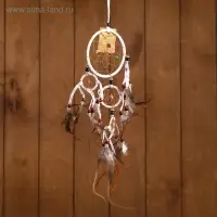 Ловец снов "Пять колец" белый 14х0,5х40 см