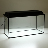 Аквариум "Прямоугольный" с крышкой, 85 литров, 72 x 31 x 38/44 см, чёрный