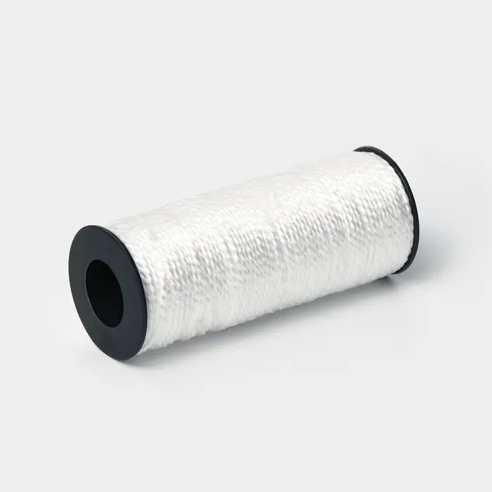 Нить крученая, 2-х прядная, ПП, d=1,3 мм, 50 м, белая