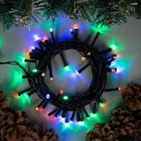 Гирлянда «Нить» 5 м, IP20, тёмная нить, 50 LED, свечение мульти, 8 режимов, 220 В Гирлянда «Нить» 5 м, IP20, тёмная нить, 50 LED, свечение мульти, 8 режимов, 220 В