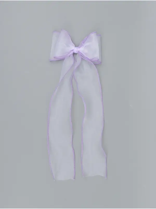 Бант для волос на заколке сиреневый, Холодное сердце