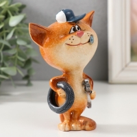 Сувенир полистоун лак "Котик шиномонтажник" 8х5,8х12,8 см