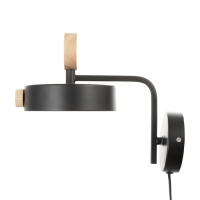 Бра с выключателем на проводе "Пиатти" LED 12Вт 4000К черный 15х26х16см