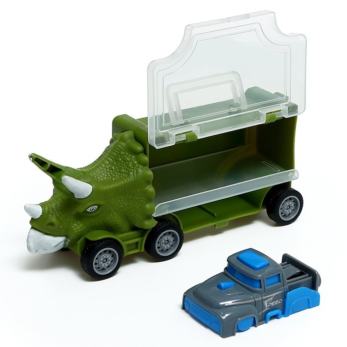 Грузовик &laquo;Дино перевозчик&raquo;, 3 машины, станция запуска, аксессуары