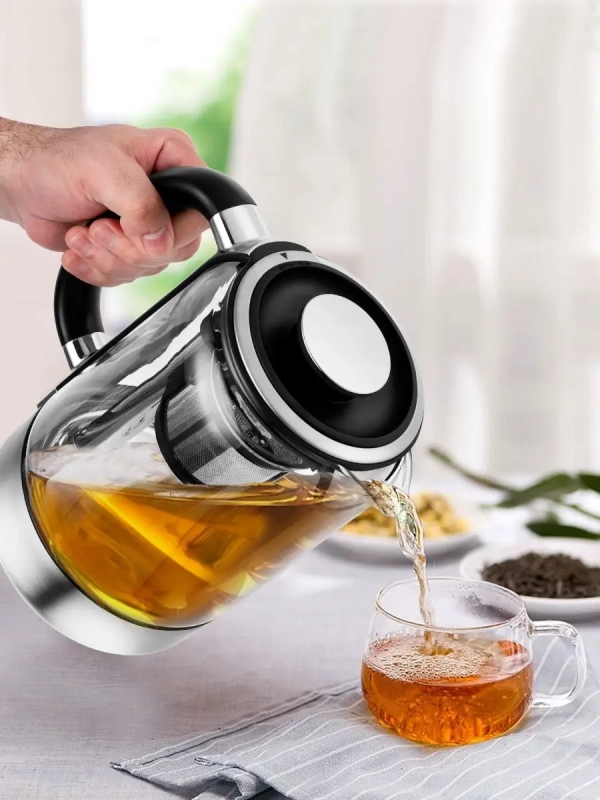 Чайник электрический стеклянный КТ-6116 - 1.7 л