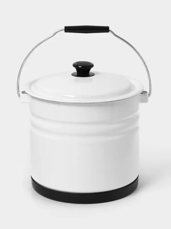 Ведро ц/шт с/кр с под. 10л (белая)Без декора