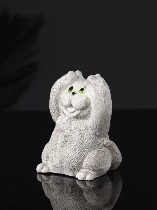 Набор статуэток "Три кота: ничего не вижу, не слышу, не говорю" 7 см, серый