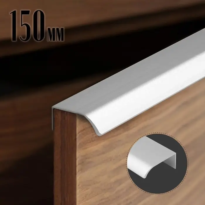 Ручка торцевая CAPPIO RT002CP, L=150 мм, м/о 128 мм, цвет матовый хром, 4 шт.