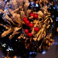 Венок фиброоптический &laquo;Заснеженный&raquo;, d=50 см, 8 режимов