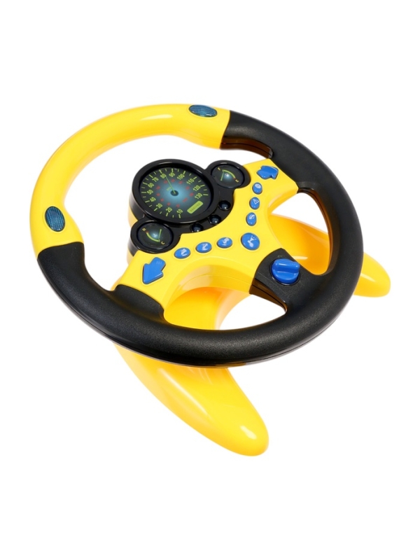 Руль музыкальный "Cупер водитель", свет и звук , работает от батареек В ПАКЕТЕ