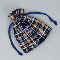 Мешочек подарочный холща &laquo;Снежный лес&raquo;, снежинки, 10 х 12 см +/- 1.5 см