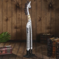 Сувенир дерево "Зебра с ошейником" 80 см