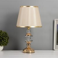 Лампа настольная "Сентенция" 1х40Вт Е27+ LED подсветка 3Вт золото 25х25х45см