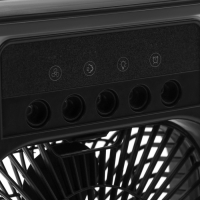 Портативный вентилятор LOF-06, с функцией увлажнителя, 3 скорости, питание USB, чёрный Портативный вентилятор LOF-06, с функцией увлажнителя, 3 скорости, питание USB, чёрный