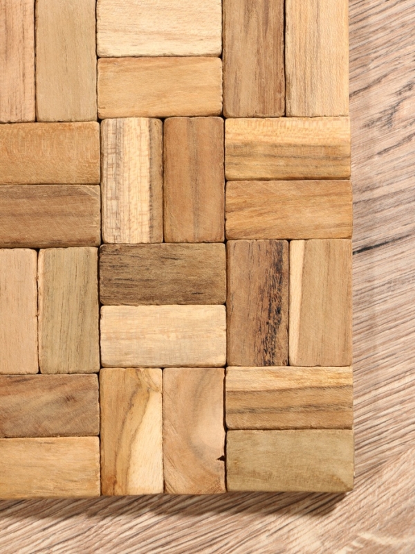 Коврик из тикового дерева, 30х20х0,7 см