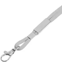 Шнурок для бейджа Tube Metal, серый