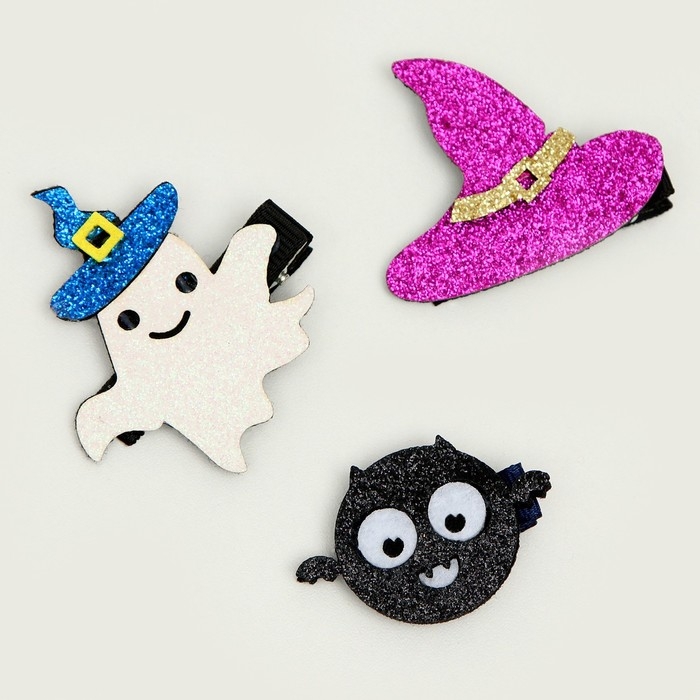 Карнавальный набор &laquo;Модная ведьмочка&raquo;: шляпа, плащ, заколки 3 шт.