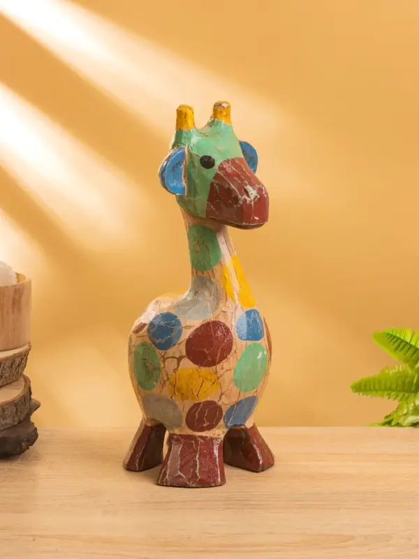 Сувенир "Жирафик" дерево 12х12х30 см, разноцветный