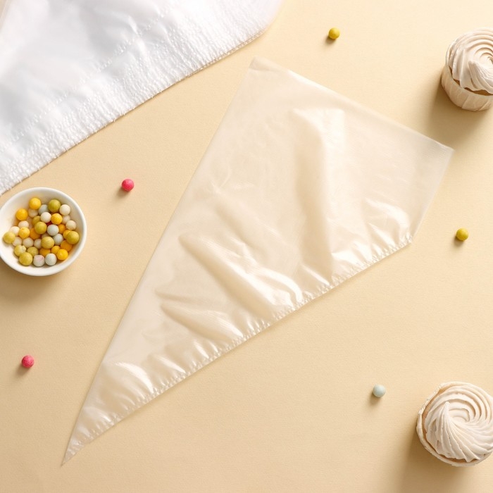 Набор кондитерских одноразовых мешков 25 шт, 40 см, цвет прозрачный Набор кондитерских одноразовых мешков 25 шт, 40 см, цвет прозрачный