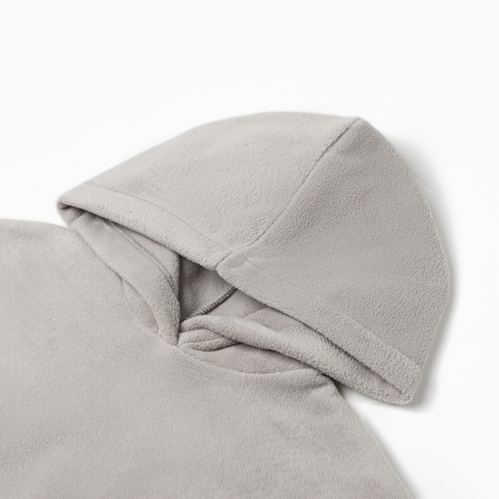 Костюм флисовый (худи и брюки) детский MINAKU: Fleece Soft, цвет графит, рост 140 см