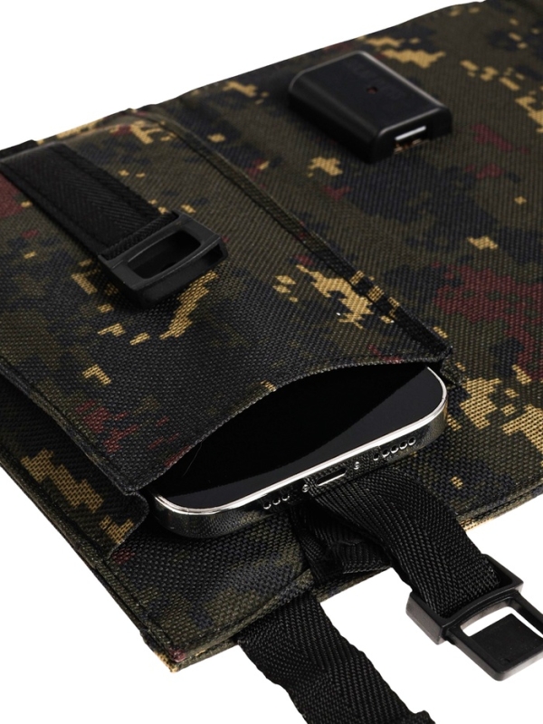 Солнечная панель для зарядки телефона, складная, 4 панели, 21 Вт, 44&times;16.5&times;0.3 см, хаки