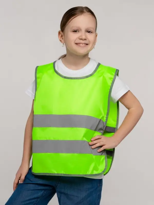 Жилет детский С-2.001Н, желтый неон, размер 98-52-48