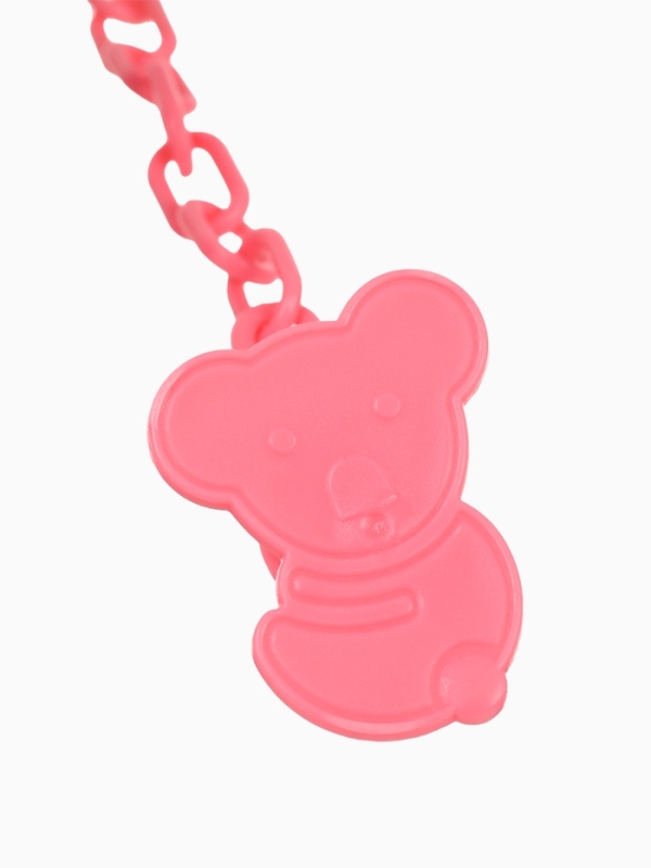 Пустышка классическая, с держателем, +0мес., цвет розовый