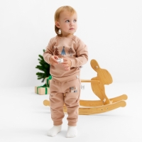 Костюм (свитшот и брюки) Крошка Я "Новогодние игрушки", рост 86-92 см Костюм (свитшот и брюки) Крошка Я "Новогодние игрушки", рост 86-92 см