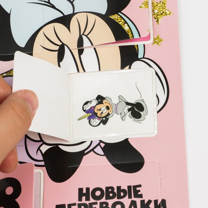 Адвент-календарь &laquo;Минни с единорогом&raquo;, с детскими татуировками &mdash; 18 шт., Минни Маус